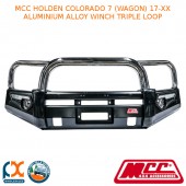 MCC PHOENIX BULLBAR ALUMINIUM ALLOY WINCH TRIPLE LOOP FITS HOLDEN COLORADO 7 (WAGON) (2017-20XX) (WITH FOG AND UNDER PROTECTION)