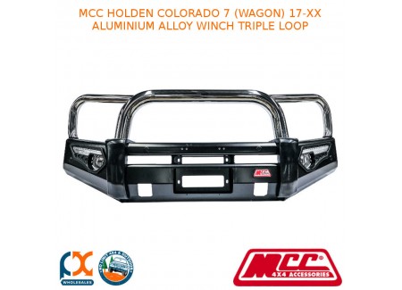 Mcc Phoenix Bullbar Aluminium Alloy Winch Triple Loop Fits Holden Colorado 7 (wagon) (2017-20xx) (with Fog And Under Protection)