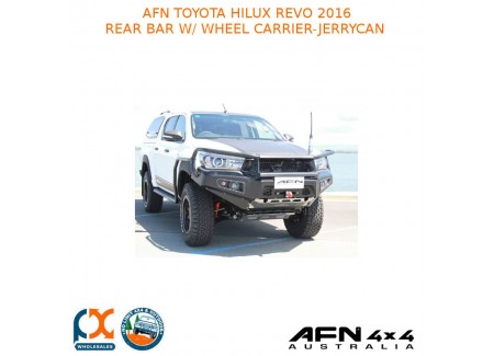 Afn Fits Toyota Hilux Revo 2016 Rear Bar W/ Wheel Carrier-jerrycan