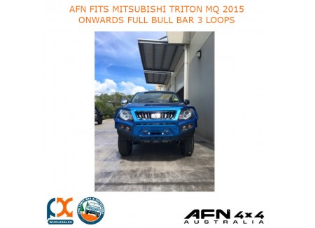 Afn Fits Mitsubishi Triton Mq 2015 Onwards Full Bull Bar 3 Loops