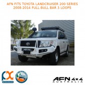 AFN FITS TOYOTA LANDCRUISER 200 SERIES 2008-2014 FULL BULL BAR 3 LOOPS