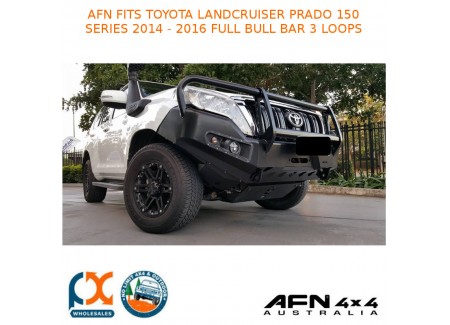 Afn Fits Toyota Landcruiser Prado 150 Series 2014 - 2016 Full Bull Bar 3 Loops