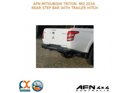 Afn Mitsubishi Triton Mq 2016 Rear Step Bar With Trailer Hitch