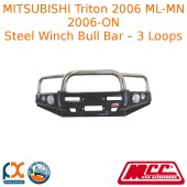 MCC FALCON STEEL WINCH BULL BAR-3 LOOP FITS MITSUBISHI TRITON 06 ML-MN-02002-001