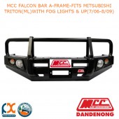 MCC FALCON BAR A-FRAME-FITS MITSUBISHI TRITON(ML)WITH FOG LIGHTS & UP(7/06-8/09)