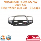 MCC FALCON STEEL WINCH BULL BAR - 3 LOOPS FITS MITSUBISHI PAJERO NS-NW-02004-001