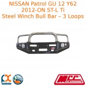 MCC FALCON STEEL WINCH BULL BAR – 3 LOOPS FITS NISSAN PATROL GU 12 Y62 - 03005-001