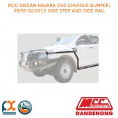 MCC BULLBAR SIDE STEP & SIDE RAIL-NAVARA D40 (GROOVE BUMPER) (09/2005-02/2015) SAND BLACK