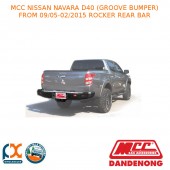 MCC ROCKER REAR BAR FITS NISSAN NAVARA D40 (GROOVE BUMPER) (09/2005-02/2015)