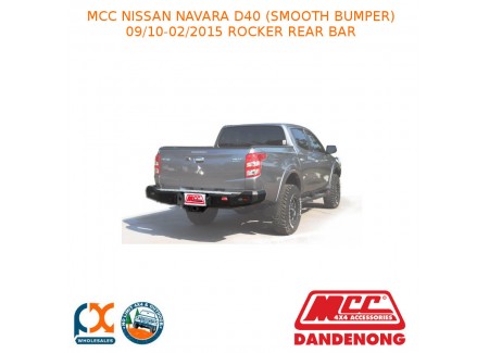 Mcc Rocker Rear Bar Fits Nissan Navara D40 (smooth Bumper) (09/2010-02/2015)