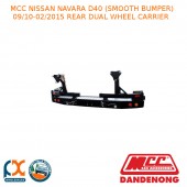 MCC REAR BAR 2 WHEEL CARRIER FITS NISSAN NAVARA D40(SMOOTH BUMPER)(09/10-02/15)