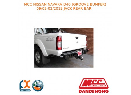 Mcc Jack Rear Bar Fits Nissan Navara D40 (groove Bumper) (09/2005-02/2015)