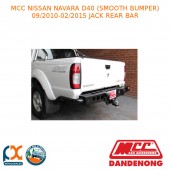 MCC JACK REAR BAR FITS NISSAN NAVARA D40 (SMOOTH BUMPER) (09/2010-02/2015)