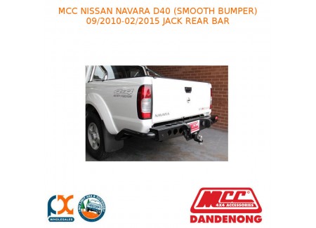 Mcc Jack Rear Bar Fits Nissan Navara D40 (smooth Bumper) (09/2010-02/2015)