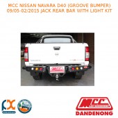 MCC JACK REAR BAR W/LIGHT KIT FITS NISSAN NAVARA D40(GROOVE BUMPER)(09/05-02/15)