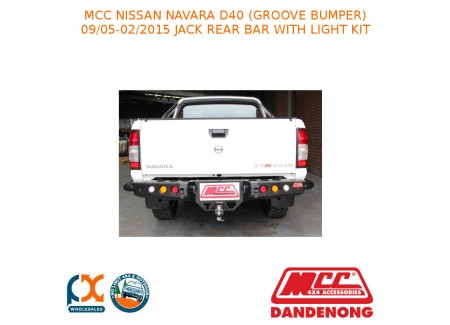 Mcc Jack Rear Bar W/light Kit Fits Nissan Navara D40(groove Bumper)(09/05-02/15)