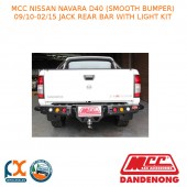 MCC JACK REAR BAR W/LIGHT KIT FITS NISSAN NAVARA D40(SMOOTH BUMPER)(09/10-02/15)