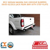 MCC JACKREAR BAR W/STEP PLATE FITS NISSAN NAVARA D40(GROOVE BUMPER)(09/05-02/15)