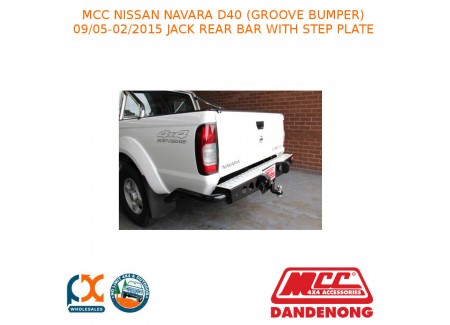 Mcc Jackrear Bar W/step Plate Fits Nissan Navara D40(groove Bumper)(09/05-02/15)