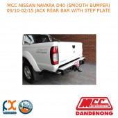 MCC JACKREAR BAR W/STEP PLATE FITS NISSAN NAVARA D40(SMOOTH BUMPER)(09/10-02/15)