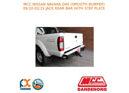 Mcc Jackrear Bar W/step Plate Fits Nissan Navara D40(smooth Bumper)(09/10-02/15)