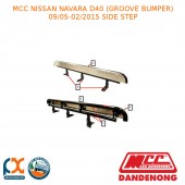 MCC BULLBAR SIDE STEP FITS NISSAN NAVARA D40 (GROOVE BUMPER)(09/05-02/15)