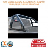 MCC CLASSIC SPORT BAR BLACK TUBING FITS NISSAN NAVARA D40 (SB)(9/10-2/15)