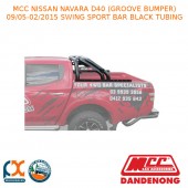 MCC SWING SPORT BAR BLACK TUBING FITS NISSAN NAVARA D40 GROOVE BUMPER 9/05-2/15