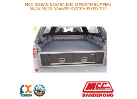 Mcc Bullbar Drawer System Fixed Top-fits Nissan Navara D40 (sb) 09/2010-02/2015