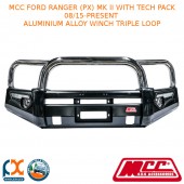 MCC PHOENIX BULLBAR ALUMINIUM ALLOY WINCH TRIPLE LOOP FITS FORD RANGER (PX) MK II WITH TECH PACK (08/2015-PRESENT) (WITH FOG AND UNDER PROTECTION)