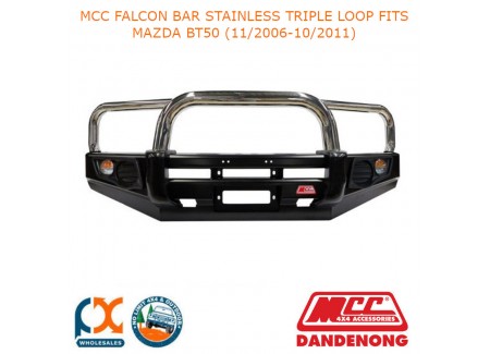 Mcc Falcon Bar Stainless Triple Loop Fits Mazda Bt50 (11/2006-10/2011)