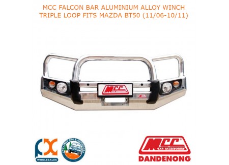 Mcc Falcon Bar Aluminium Alloy Winch Triple Loop Fits Mazda Bt50 (11/06-10/11)