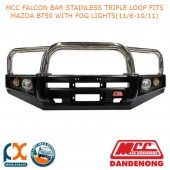 MCC FALCON BAR STAINLESS TRIPLE LOOP FITS MAZDA BT50 WITH FOG LIGHTS(11/6-10/11)