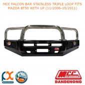 MCC FALCON BAR STAINLESS TRIPLE LOOP FITS MAZDA BT50 WITH UP (11/2006-10/2011)