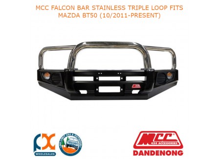 Mcc Falcon Bar Stainless Triple Loop Fits Mazda Bt50 (10/2011-present)