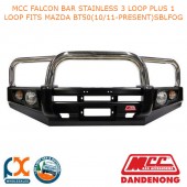 MCC FALCON BAR STAINLESS 3 LOOP PLUS 1 LOOP FITS MAZDA BT50(10/11-PRESENT)SBLFOG