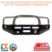 MCC FALCON BAR STAINLESS 3LOOP PLUS SINGLE LOOP FITS MAZDA BT50(10/11PRESENT)SSL