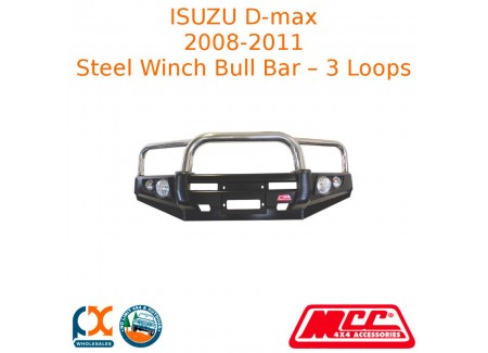 Mcc Falcon Steel Winch Bull Bar – 3 Loops Fits Isuzu D-max - 07002-001