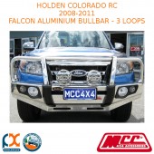 MCC FALCON ALUMINIUM BULL BAR - 3 LOOPS FITS HOLDEN COLORADO RC