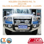 MCC FALCON ALUMINIUM BULL BAR - 3 LOOPS FITS HOLDEN COLORADO RG, 7S