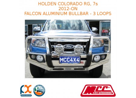 Mcc Falcon Aluminium Bull Bar - 3 Loops Fits Holden Colorado Rg, 7s