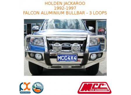 Mcc Falcon Aluminium Bull Bar - 3 Loops Fits Holden Jackaroo