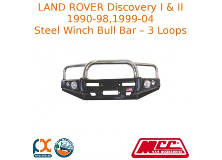 Mcc Falcon Steel Winch Bull Bar-3 Loop Fits Land Rover Discovery I  Ii-09001-001