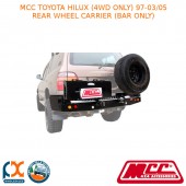 MCC REAR WHEEL CARRIER (BAR ONLY) FITS TOYOTA HILUX (4WD ONLY) (1997-03/2005)