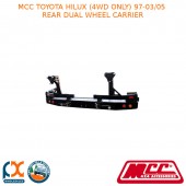 MCC REAR BAR DUAL WHEEL CARRIER FITS TOYOTA HILUX (4WD ONLY) (1997-03/2005)