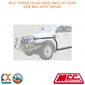 MCC BULLBAR SIDE RAIL WITH SWIVEL FITS TOYOTA HILUX (4WD ONLY) (97-03/05) -BLACK