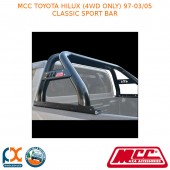 MCC CLASSIC SPORT BAR BLACK TUBING FITS TOYOTA HILUX (4WD ONLY) (97-03/05)