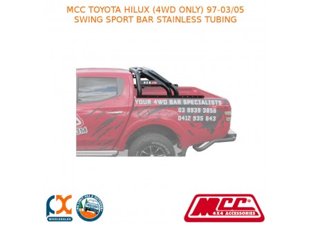 Mcc Swing Sport Bar Stainless Tubing Fits Toyota Hilux (4wd Only) (97-03/05)