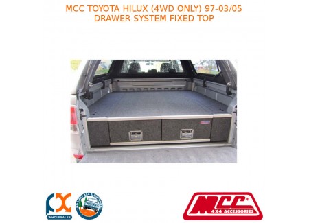 Mcc Bullbar Drawer System Fixed Top Fits Toyota Hilux (4wd Only) (1997-03/2005)