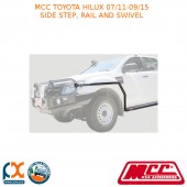 MCC BULLBAR SIDE STEP, RAIL AND SWIVEL FITS TOYOTA HILUX (07/11-09/15)SAND BLACK